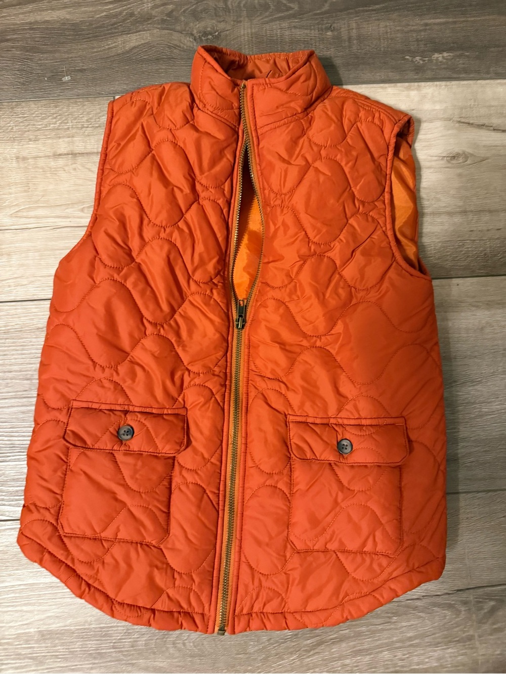 Janie and Jack Bright Orange Quilted Vest